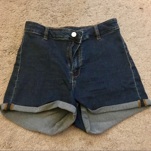 Divided Pants - High Waisted Jean Shorts